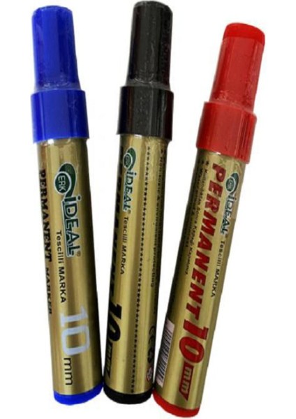 Kesik Uç Permanent Kalem 10 mm (Pakette 10 Adet)