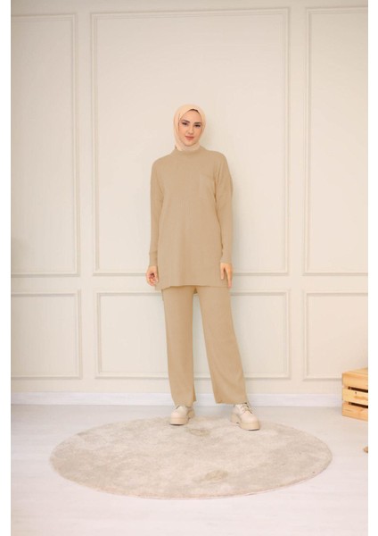 Fitilli Pantolonlu Triko Takım