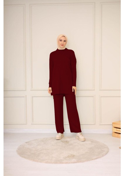 Fitilli Pantolonlu Triko Takım