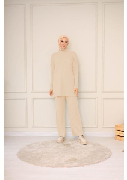 Fitilli Pantolonlu Triko Takım