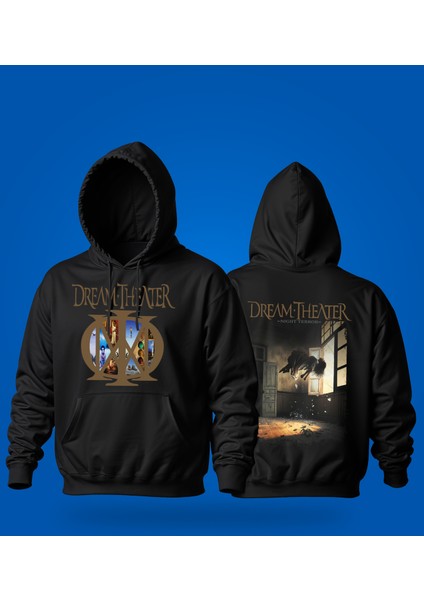Dream Theater - Night Terror' Baskılı Hoodıe & Dar Kalıp Sweatshırt