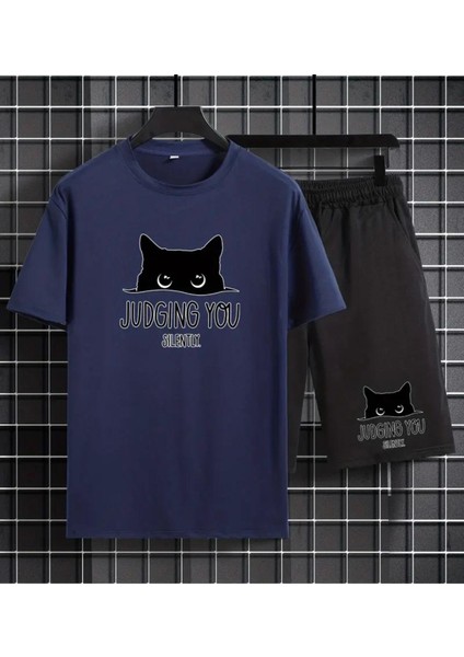 Punıx Kıds Özel Üretim Judgıng You Baskılı Yeni Stil Erkek Çocuk T-Shırt Şort Takım