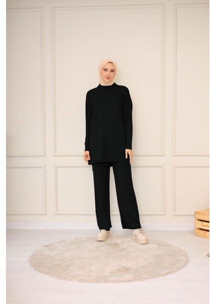 Fitilli Pantolonlu Triko Takım