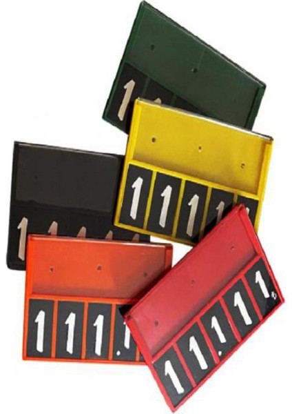 Rakamlı Etiket Kasetlikleri 125*80 (Pakette 10 Adet) - Sarı