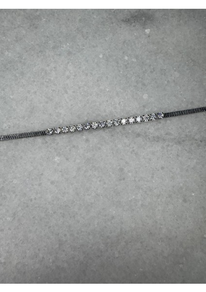Mini Taşlı Silver Bileklik