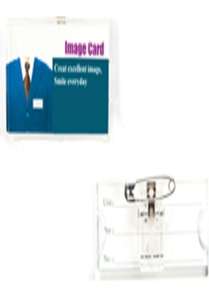 Iğneli ve Maşalı Düz Yaka Isimliği 5x2,6 cm (Pakette 25 Adet)
