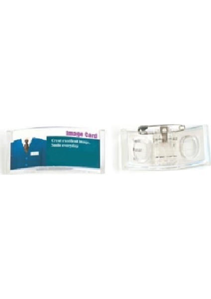 Iğneli ve Maşalı Oval Yaka Isimliği 7x3 cm (Pakette 25 Adet)