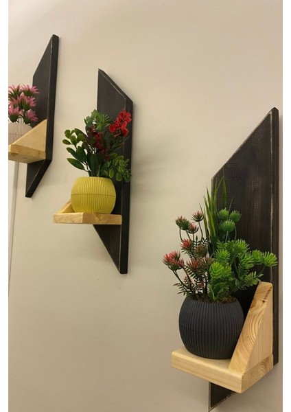 3'lü Modern Duvar Aksesuarı ve Rafı