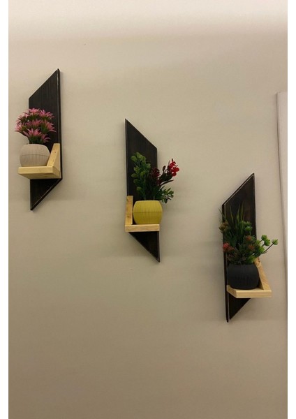 3'lü Modern Duvar Aksesuarı ve Rafı