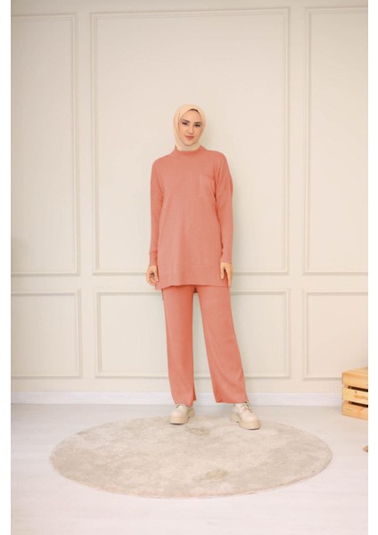 Fitilli Pantolonlu Triko Takım