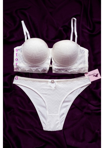 Iç Giyim Kadın Straplez Dantel Detaylı Destekli Sütyen Takımı 2020 fırsatları