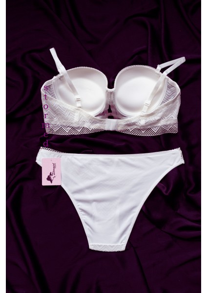 Iç Giyim Kadın Straplez Dantel Detaylı Destekli Sütyen Takımı 2020 indirimleri