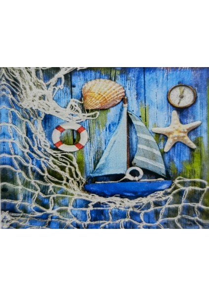 Elmas Boyama Boncuklu Kristal Taşlı Pano 40X30 Kit Tam Set