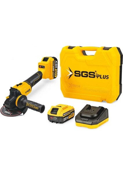 20V Çift Akülü Avuç Taşlama Makinası Seti 2x4.0 Ah Çantalı Taşlama Kömürsüz Motor