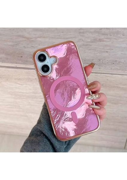 Apple iPhone 14 Pro Max Kılıf Magsafe Buzul Hologram Tam Koruma Case