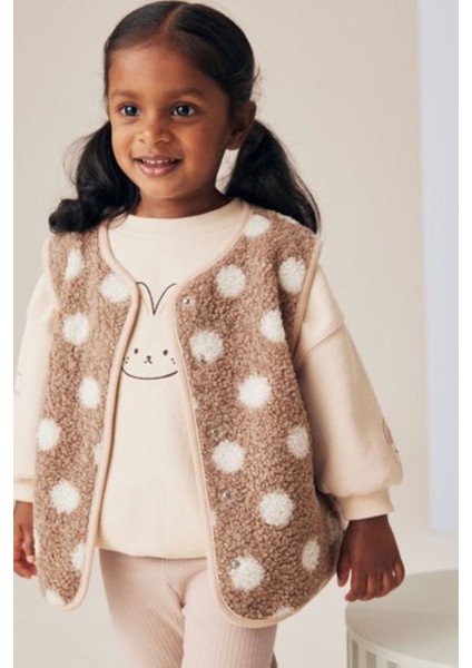 Pamuklu Krem Kahve Uzun Kollu Alt Üst Takım Yelek 3'lü Set fiyatları