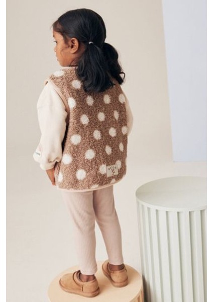 Pamuklu Krem Kahve Uzun Kollu Alt Üst Takım Yelek 3'lü Set modelleri