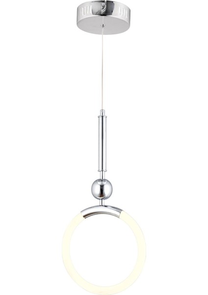 Struer Tekli Krom Ledli Modern Koridor, Yatak Odası Salon Sarkıt LED Avize