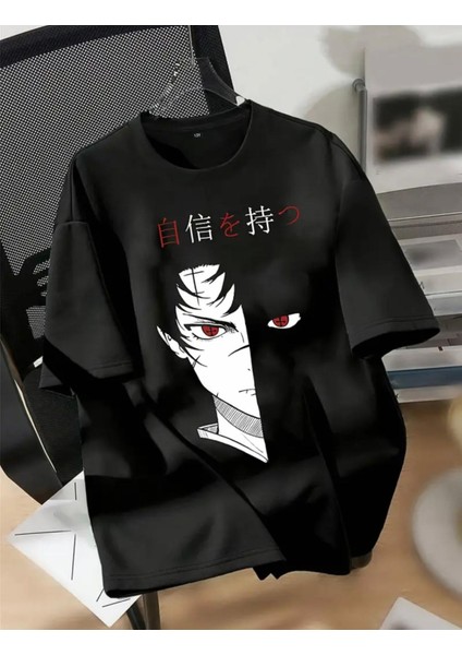 Punıx Kıds Özel Üretim Japon Yazı Anime Baskılı Yeni Stil Erkek Çocuk Ter Tutmayan Yazlık T-Shırt