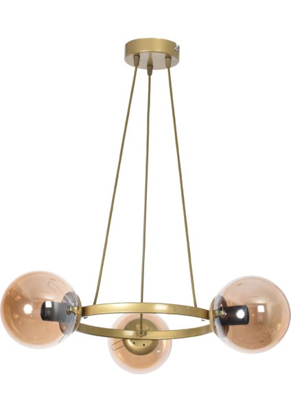 Owen Modern Tasarım Mutfak Yatak Odası Salon Oturma Odası Eskitme Renk Bal Camlı 3 Lü Avize fiyatları