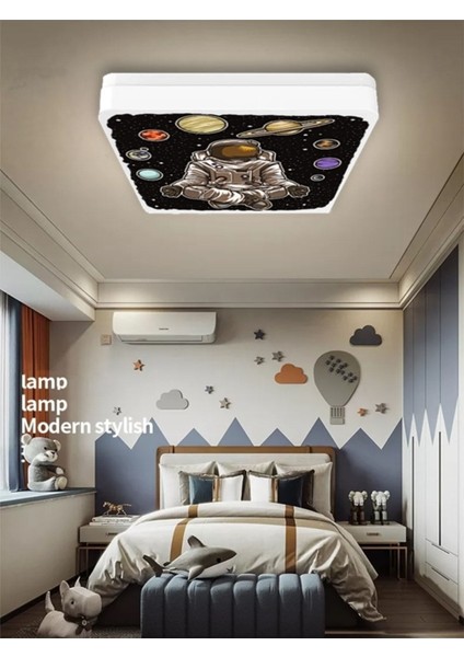 Astronot Avize-Led AVIZE-25WATT-30 cm x 30 cm , Çocuk Odası Avize, Avize Modelleri,space Avize-Astrono fırsatları