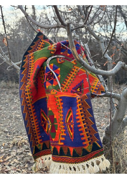 Çukurçimen Kök Boyası Yün El Dokuması Kilim Buram Buram Emek Kokan Çukurçimen Kilimi Halısı 100 x 160