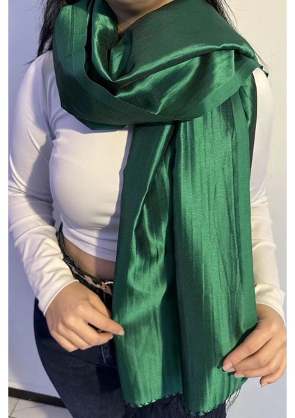 Zümrüt Yeşili Renk Tafta Şal