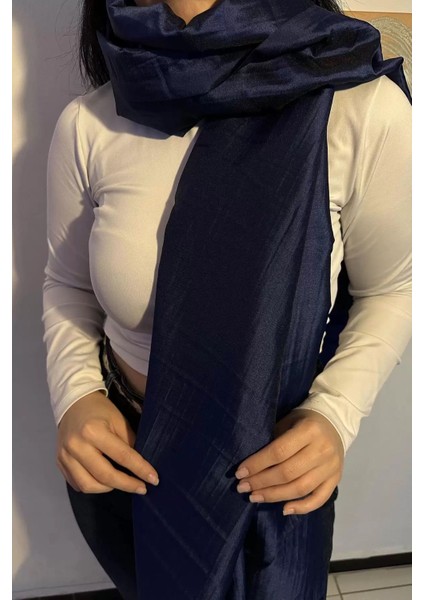 Lacivert Renk Tafta Şal