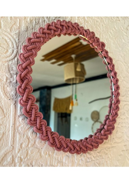 Dekoratif Örgü Bohem Ayna 24X24 cm fırsatları