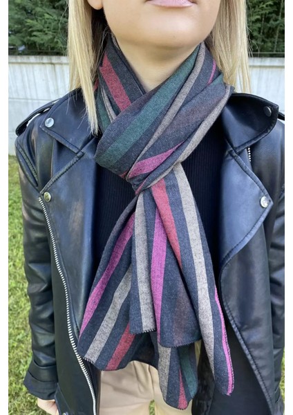 Karışık Renk Kilim Desenli Şal