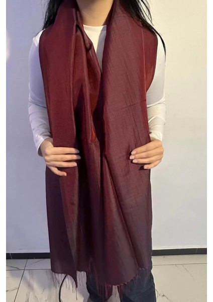 Bordo Renk Tafta Şal