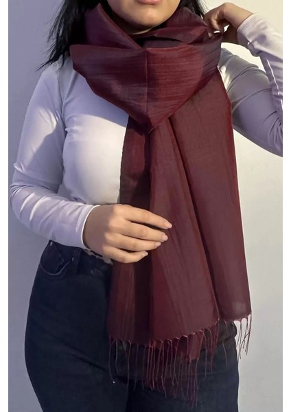 Bordo Renk Tafta Şal fiyatları