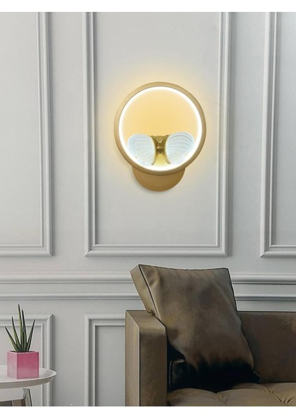Kelebek Yuvarlak Modern Ithal LED Aplik