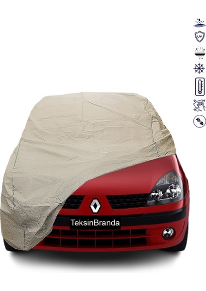 Renault Clio 2 (1998 - 2005) Hb Araba Brandası Su Geçirmez Branda Miflonlu Uv Korumalı Oto Branda