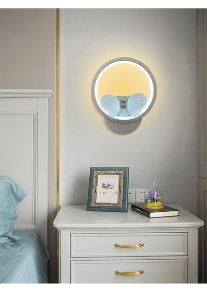 Kelebek Yuvarlak Modern Ithal LED Aplik