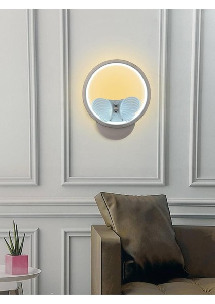 Kelebek Yuvarlak Modern Ithal LED Aplik