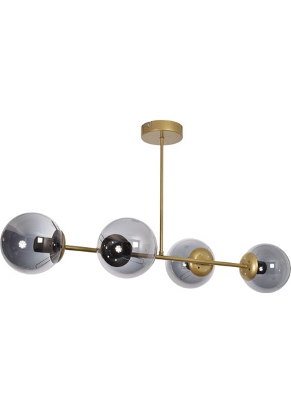 Roma Modern Tasarım Salon Mutfak Yatak Yemek Odası Eskitme Renk Füme Camlı 4 Lü Avize fiyatları