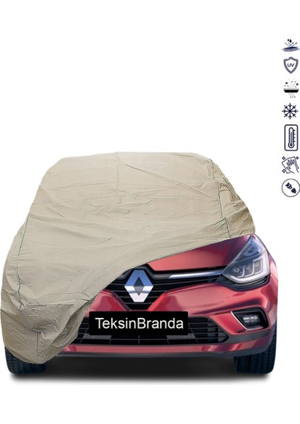 Renault Clio 4 (2012 - 2019) Hb Araba Brandası Su Geçirmez Branda Miflonlu Uv Korumalı Oto Branda