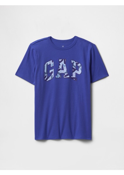 Erkek Çocuk Mavi Gap Logo T-Shirt