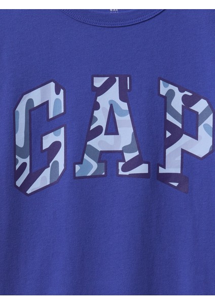 Erkek Çocuk Mavi Gap Logo T-Shirt
