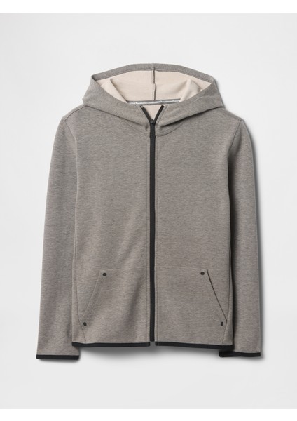 Erkek Çocuk Gri Gapfit Tech Fermuarlı Sweatshirt