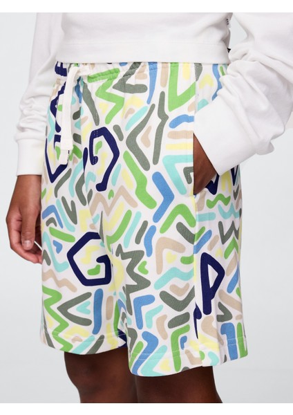 Erkek Çocuk Sarı Gap Logo Relaxed Pull-On Şort