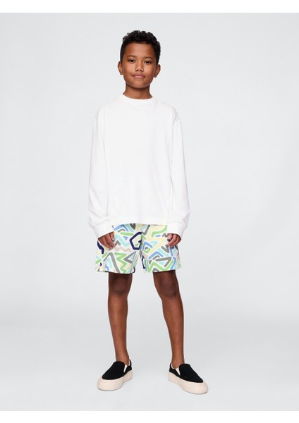 Erkek Çocuk Sarı Gap Logo Relaxed Pull-On Şort