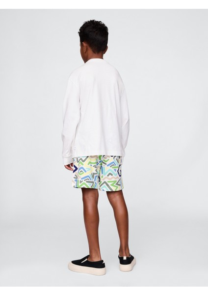 Erkek Çocuk Sarı Gap Logo Relaxed Pull-On Şort