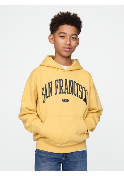 Erkek Çocuk Sarı Vintage Soft Relaxed Sweatshirt