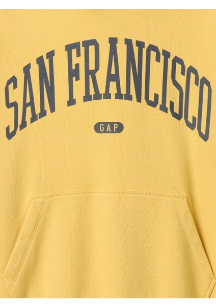 Erkek Çocuk Sarı Vintage Soft Relaxed Sweatshirt modelleri
