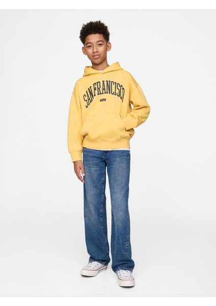 Erkek Çocuk Sarı Vintage Soft Relaxed Sweatshirt indirimleri