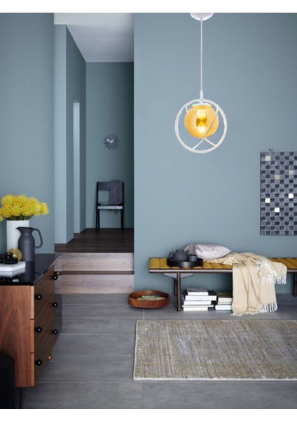 Tekli Beyaz, Bal Camlı Avize-Modern-Endüstriyel-Sarkıt Avize-Salon-Mutfak-Çocuk Odası-Oturma Odası