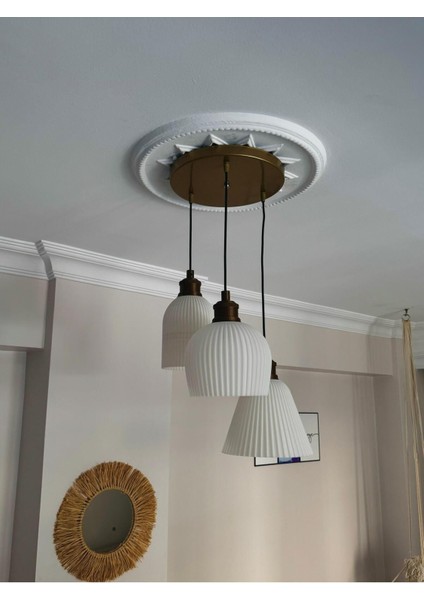 Nordlys 3 Lü Sarkıt Avize - 3 Başlıklı Avize Iskandinav Modern Tasarım Yatak Odası Salon Yemek Odas fırsatları