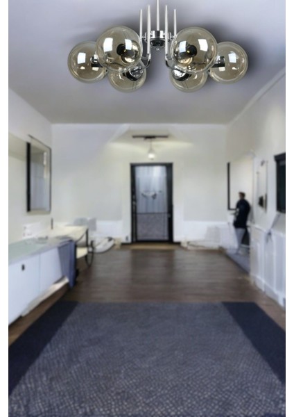 Tanya Modern Tasarım Mutfak - Salon - Yatak Odası - Tavan Krom Renk Bal Camlı 6 Lı Avize indirimleri